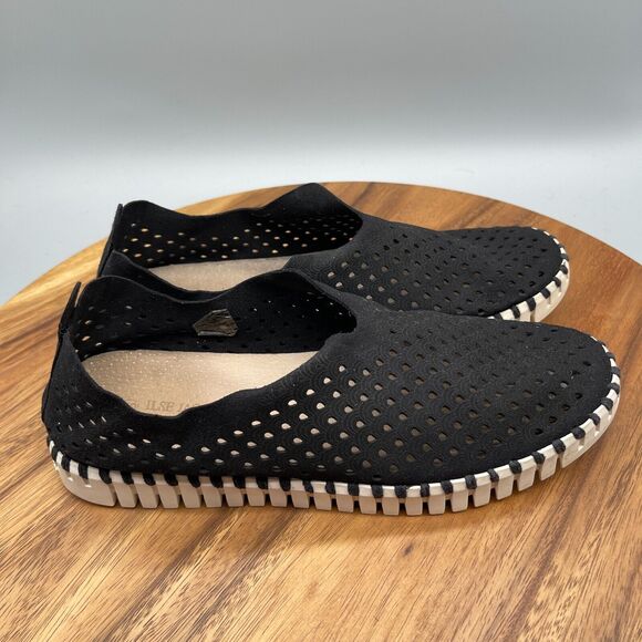 Ilse Jacobsen Tulip Shoes Womens Size 9.5 / 40 Black Casual Comfort Sneakers - Picture 1 of 7
